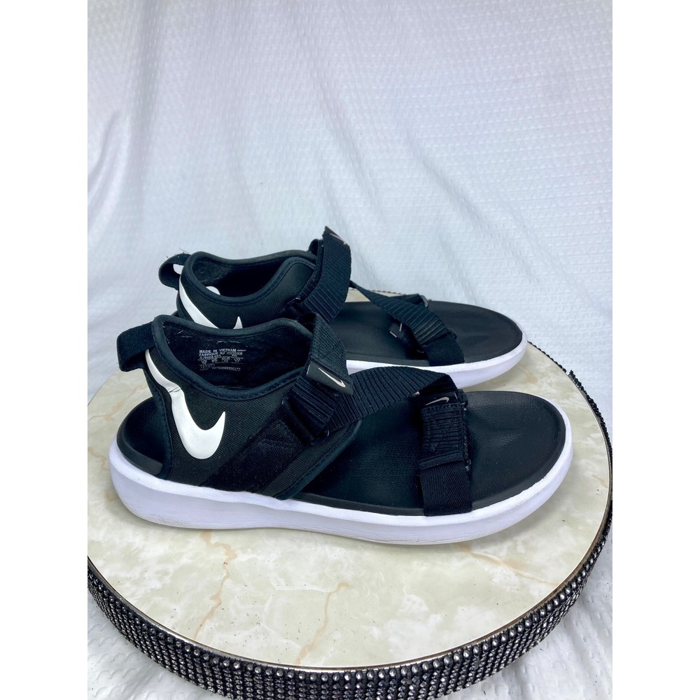 Nike Vista Strappy Sport Casual Sandals Women 10 Black White Adjustable Outdoor - Picture 3 of 14